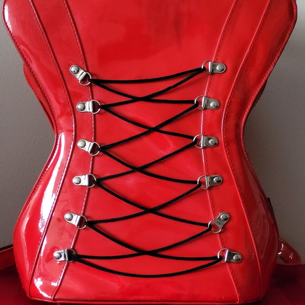 GENTLY USED, VINTAGE ROEBUCKS CORSET BACKPACK / PURSE!!!